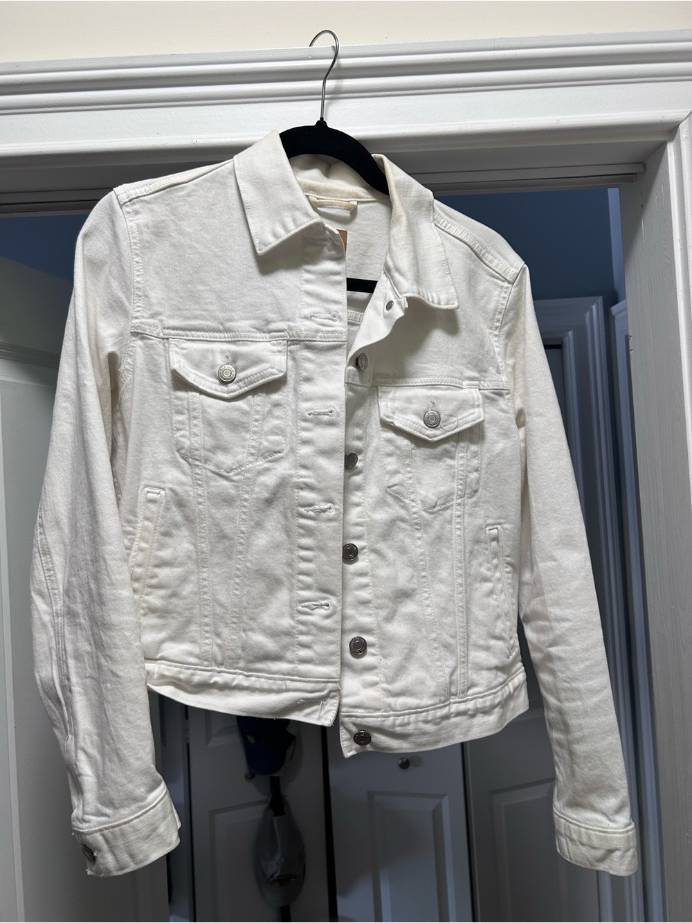 GAP Women's White Denim Jacket